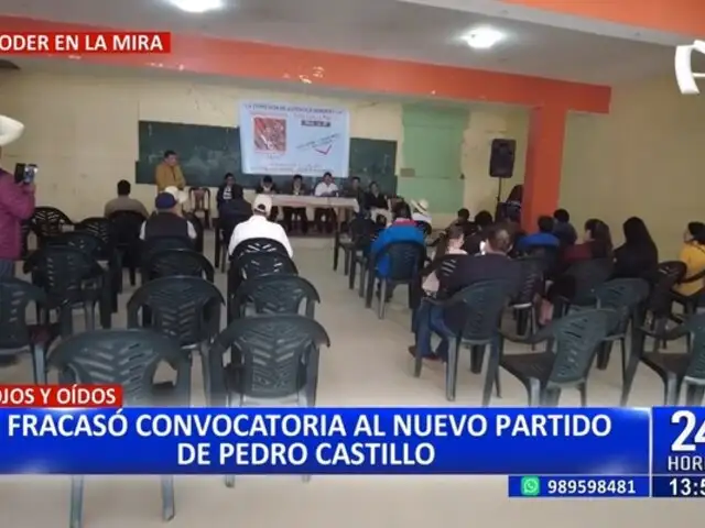Pedro Castillo: Fracasó convocatoria al nuevo partido de expresidente en Chota, Cajamarca