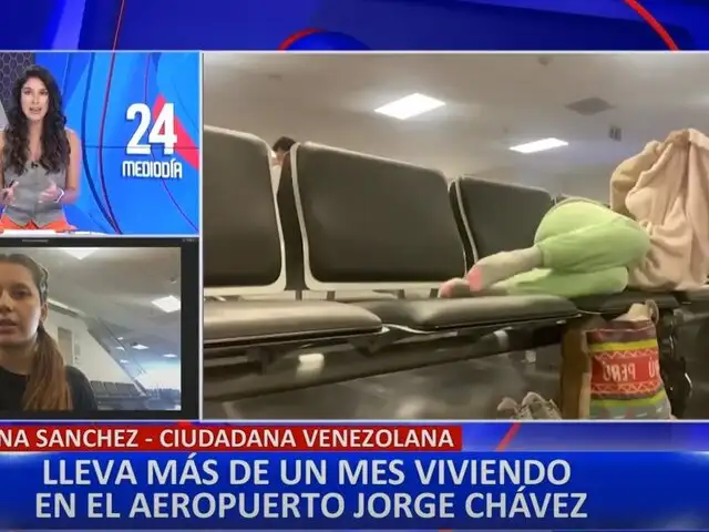 Ciudadana venezolana lleva durmiendo más de 1 mes en el aeropuerto Jorge Chávez tras robo de documentos en Roma