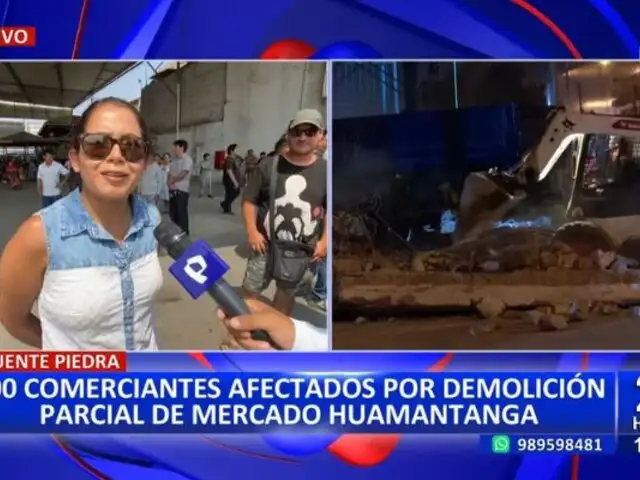 Comerciantes denuncian que demolición parcial del mercado Huamantanga es arbitraria