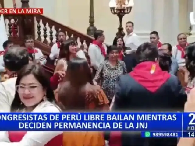 Mientras Pleno debate permanencia de la JNJ: Congresistas de Perú Libre bailan en evento