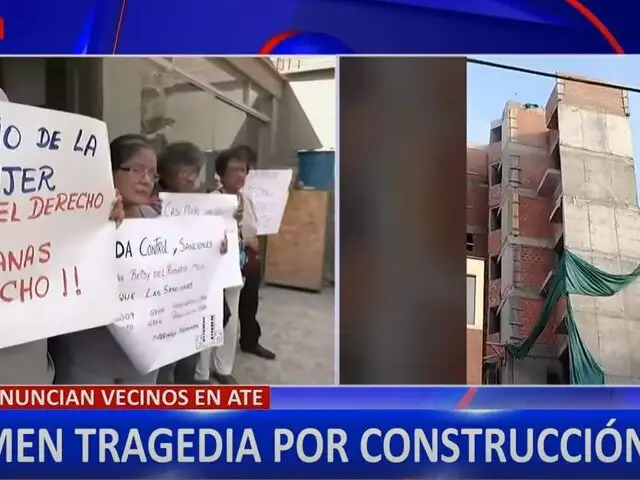 Vecinos de Ate denuncian falta de seguridad en construcción de edificio