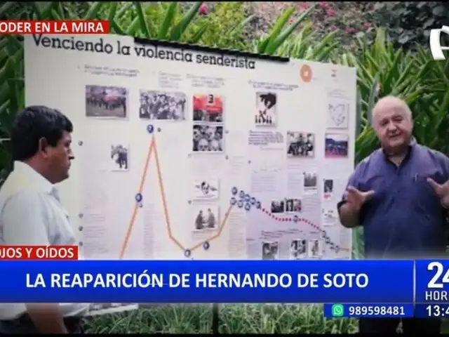 Hernando de Soto reaparece en protesta de mineros artesanales en Campo de Marte