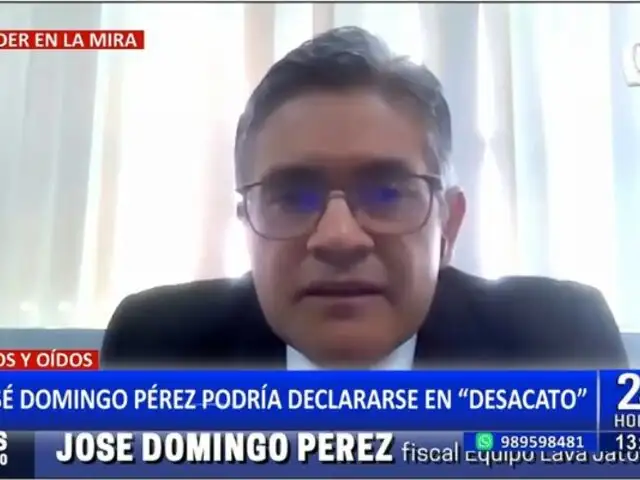 José Domingo Pérez advierte que podría declarase en "desacato" si Patricia Benavides vuelve al MP