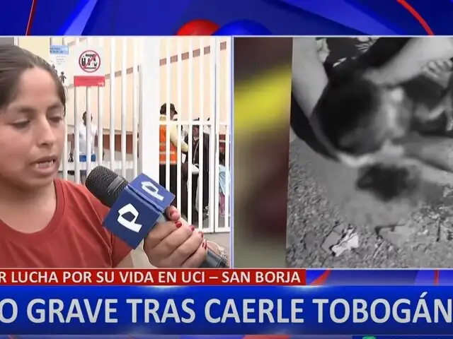 San Borja: niño queda grave tras caerle tobogán en la cabeza