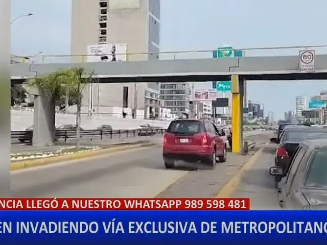 Captan a conductor invadir vía exclusiva del Metropolitano