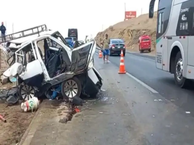 Huacho: cinco muertos y tres heridos graves deja choque de bus interprovincial contra automóvil