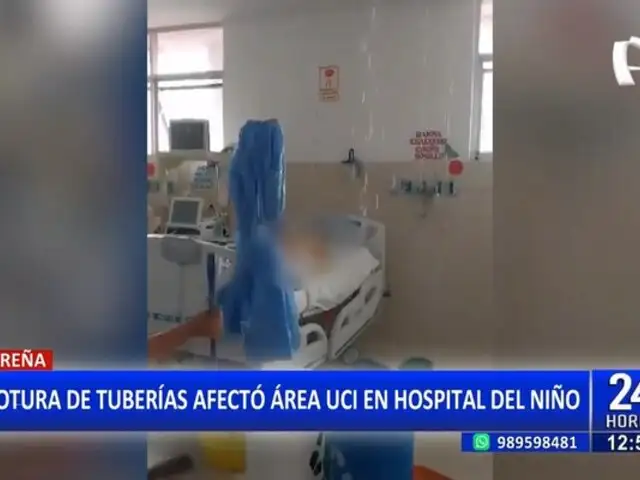 Breña: INSN emite comunicado sobre rotura de tuberías en UCI del Hospital del Niño