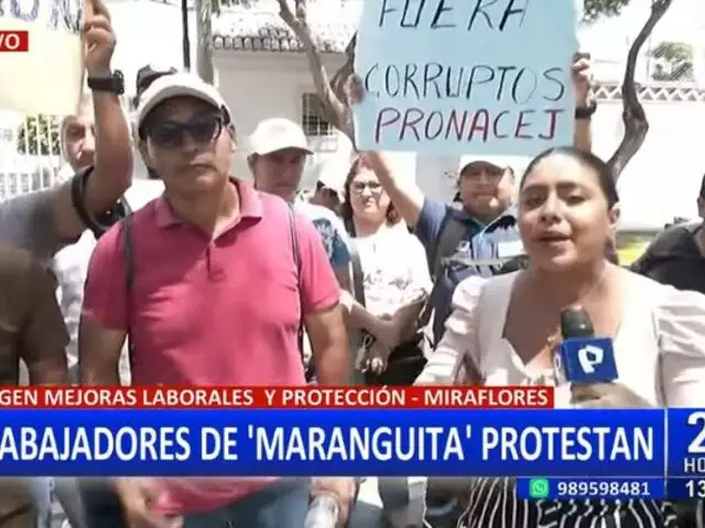 Miraflores: Trabajadores de "Maranguita" protestan en exteriores del MINJUSDH