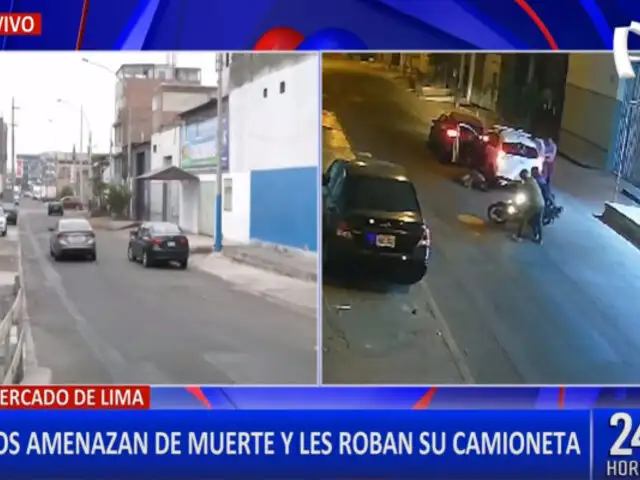 Cercado de Lima: interceptan a su víctima para robarle camioneta cerca de una iglesia