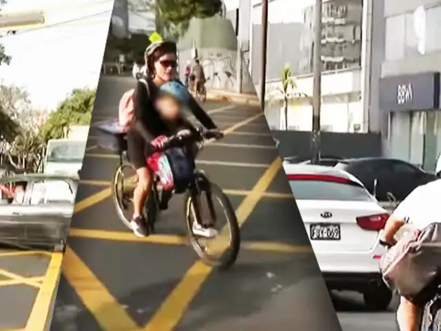 Caos en Lince: Ciclistas y motorizados no respetan reglas de tránsito ni la luz roja