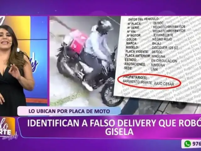 Identifican a falso delivery que robó celular a Gisela Valcárcel