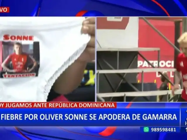 Fiebre por Oliver Sonne en Gamarra: Ofrecen polos y hasta ropa interior con la cara del jugador