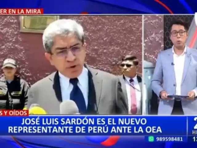 José Luis Sardón es nombrado como nuevo representante permanente de Perú ante la OEA