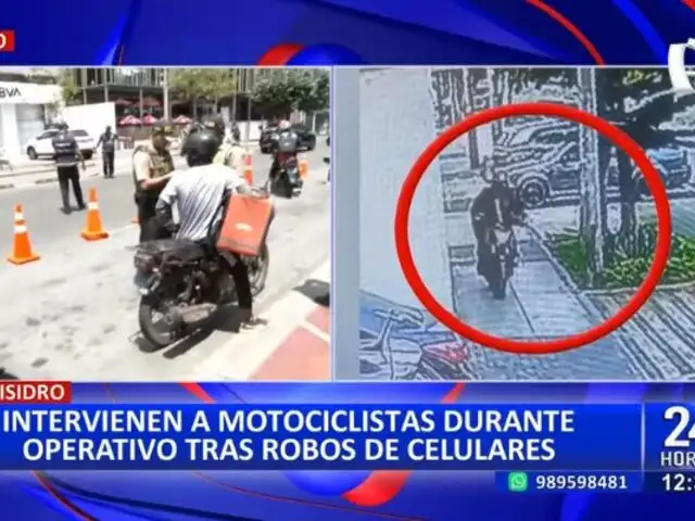 San Isidro: Realizan operativo de motociclistas ante recientes robos de celulares