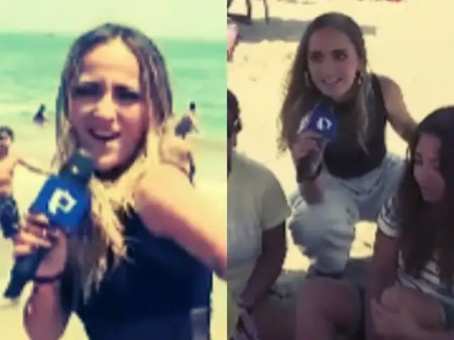 Mafer Portugal sorprende como reportera en Préndete y canta EN VIVO en playa Agua Dulce