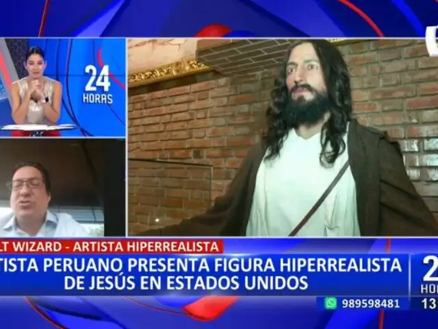 Artista peruano presenta figura hiperrealista de Jesús en Estados Unidos