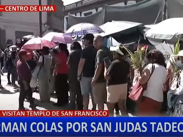 Centro de Lima: fieles hacen fila por más de cinco horas para visitar a San Judas Tadeo