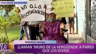 Magdalena: vecinos denuncian discriminación por la construcción de 'muro de la vergüenza'