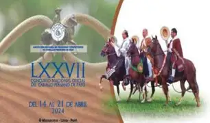 Concurso Nacional del Caballo Peruano de Paso se realizará del 14 al 21 de abril