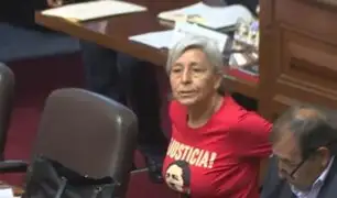 Congresista María Agüero luce polo con el rostro del prófugo Vladimir Cerrón en debate por voto de confianza