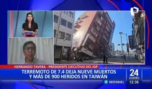 Hernando Tavera sobre sismo en Taiwán: "siempre habrá actividades sísmicas"