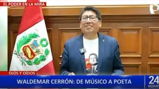Waldemar Cerrón recita poema en el Congreso: " Me gustan tus manos, no solo por acariciarme”