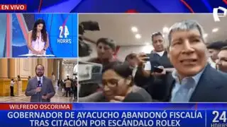 Caso relojes Rolex: congresistas se pronuncian por presencia de gobernador de Ayacucho en la Fiscalía