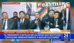 Íber Maraví: "Pedro Castillo me dijo que liberado y restituido convocará a elecciones inmediatas"
