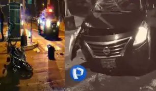 San Isidro: tres heridos dejaron un violento choque entre un auto y una motocicleta