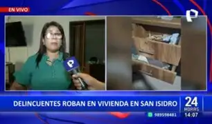 San Isidro: Delincuentes ingresan a vivienda y se llevan 80 mil dólares en objetos de valor