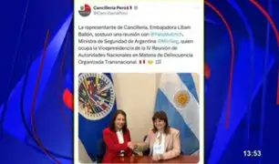 Cancillería se acerca al gobierno de Milei: Embajadora Ballón se reunió con Patricia Bullrich