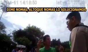 Miraflores: conductor realiza maniobras temerarias e intenta sobornar a la policía