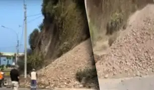 ¡Tome su precauciones!: Sismo de 4.8 provocó deslizamiento de piedras en la bajada Armendáriz