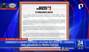 Secretario Nacional de Acción Popular pide que Darwin Espinoza sea expulsado de la bancada