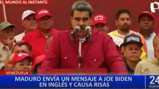 Maduro intenta comunicarse en inglés con Biden, pero termina en risas