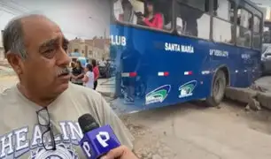 ¡Terrible caos! Buses invaden veredas de la avenida Perú en SMP