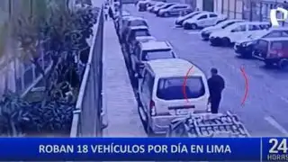 Aumentan robos de vehículos en Lima: 18 autos sustraídos diariamente