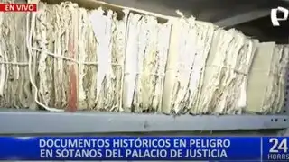 Documentos históricos en riesgo de perderse por filtración de agua en Palacio de Justicia