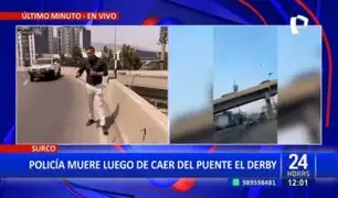 Tragedia en Surco: policía pierde la vida tras caer de puente El Derby