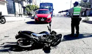 SJL: policía en retiro atropella a motociclista dedicado al delivery