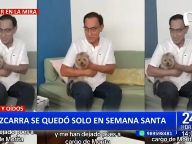 Vizcarra pasó Semana Santa con perrita "Morita": "Para mascotas soy un buen chef"