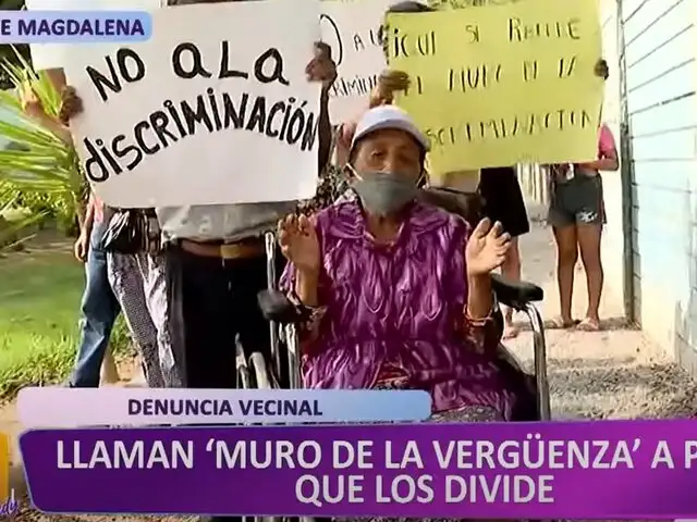 Magdalena: vecinos denuncian discriminación por la construcción de 'muro de la vergüenza'