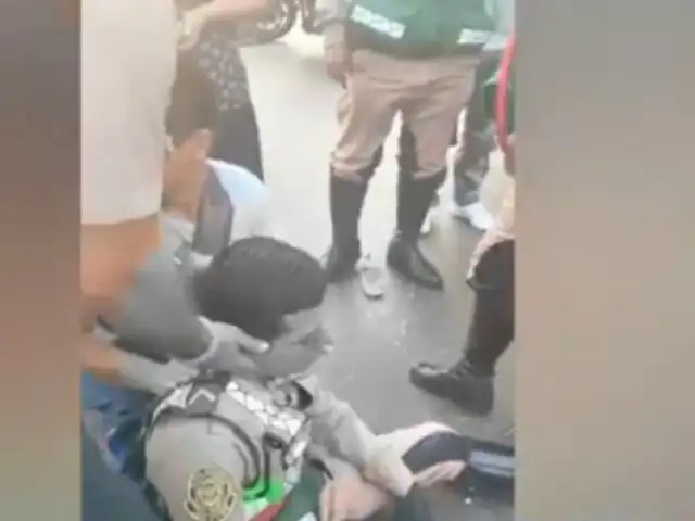 Motociclista extranjero atropella a policía y se da a la fuga durante operativo en el Rímac