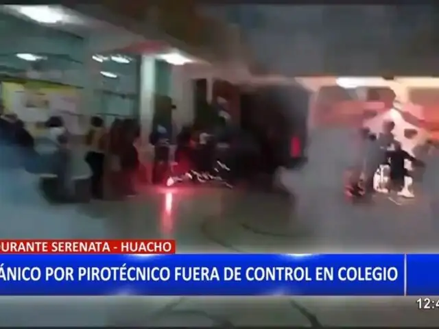 Huacho: detonación de pirotécnico en colegio generó pánico durante celebración de aniversario