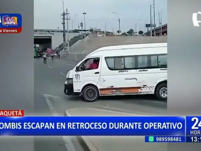 Locos al volante: combies escapan en retroceso durante operativo en Caquetá