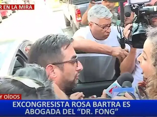 Excongresista Rosa Bartra y defensa del Dr. Fong descarta que medicó haya fugado del país