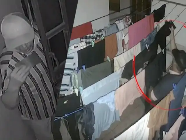 ¡Cuidado con el ladrón de tendederos!: Sujeto ingresa a viviendas para robar la ropa en SJL