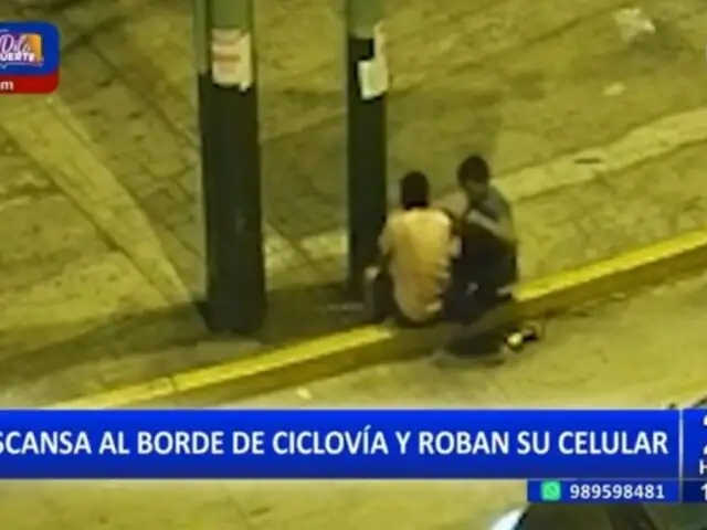 Chorrillos: Detienen a ladrón que robó a hombre que descansaba al borde de ciclovía