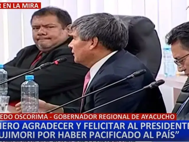 Wilfredo Oscorima: “Agradezco y felicito a Alberto Fujimori por haber pacificado al país”