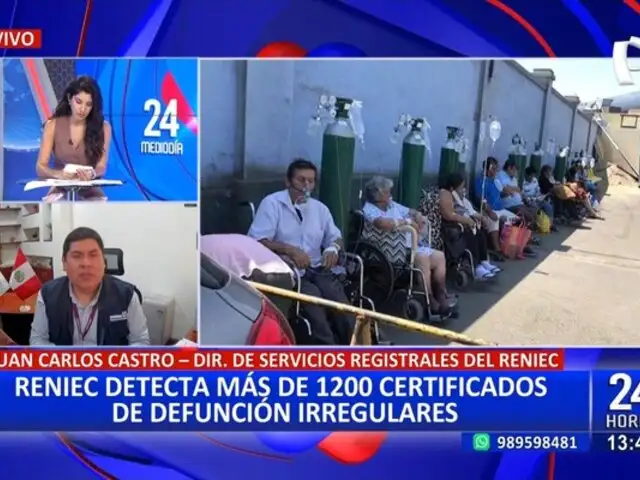 ¡Increíble! Reniec detectó más de 1 mil certificados de defunción irregulares desde el 2020